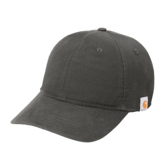 Carhartt Mens Washed Cotton Canvas Cap Adjustable Baseball Hat Cap -Gravel Color - Picture 1 of 5